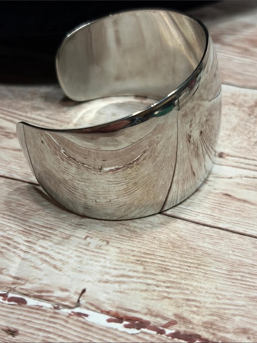 Vintage Park Lane Polished Silver Cuff Bracelet